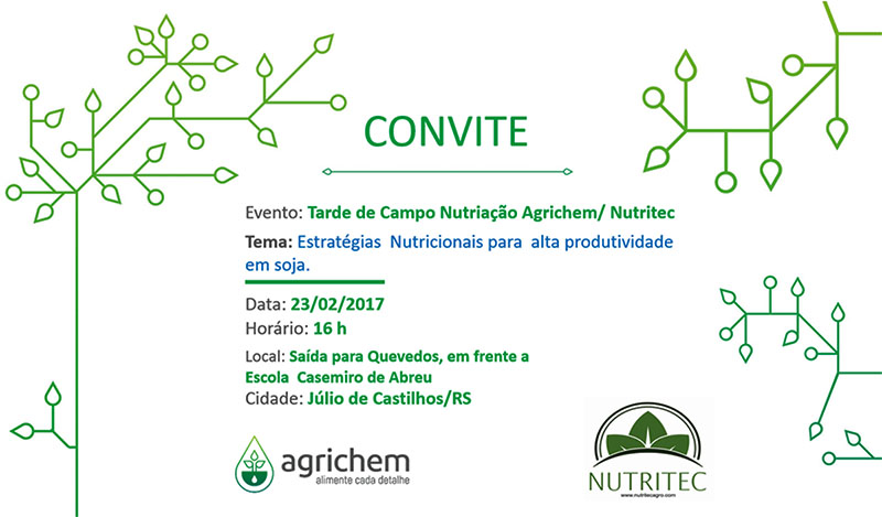 Convite Tarde de Campo Nutritec